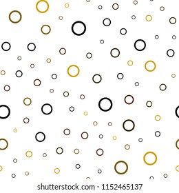 Dark Green, Yellow vector seamless template with circles. Blurred bubbles on abstract background with colorful gradient. Pattern can be used as texture of wallpapers.