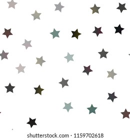 Dark Green, Yellow vector seamless background with colored stars. Modern geometrical abstract illustration with stars. The template can be used as a background.