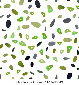 Dark Green, Yellow vector seamless template with crystals, circles. Modern abstract illustration with colorful dots, lines. Pattern can be used for websites.