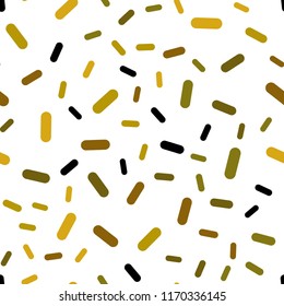 Dark Green, Yellow vector seamless pattern with sharp lines. Glitter abstract illustration with colored sticks. Smart design for your business advert.