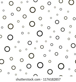 Dark Green, Yellow vector seamless background with bubbles. Blurred bubbles on abstract background with colorful gradient. Pattern can be used for futuristic ad, booklets.