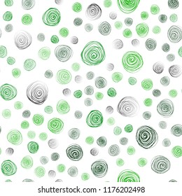 Dark Green, Yellow vector seamless natural abstract background. Blurred decorative design in Indian style with flowers. Pattern for colorful books and pages for kids.