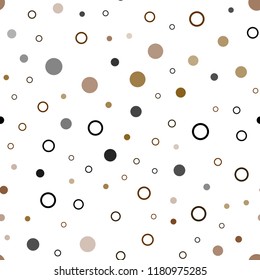 Dark Green, Yellow vector seamless pattern with spheres. Modern abstract illustration with colorful water drops. Pattern for design of window blinds, curtains.