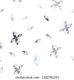 Dark Green, Yellow vector seamless doodle layout with leaves. Doodle illustration of leaves in Origami style with gradient. Design for textile, fabric, wallpapers.