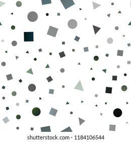Dark Green, Yellow vector seamless background with triangles, circles, cubes. Abstract gradient illustration with circles, triangles, cubes. Template for business cards, websites.
