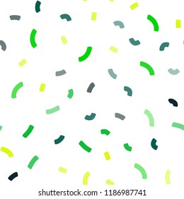 Dark Green, Yellow vector seamless background with lava shapes. A sample with blurred bubble shapes. New composition for your brand book.