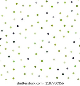 Dark Green, Yellow vector seamless texture with disks. Blurred decorative design in abstract style with bubbles. The pattern can be used for aqua ad, booklets.