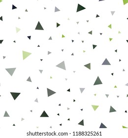 Dark Green, Yellow vector seamless layout with lines, triangles. Beautiful illustration with triangles in nature style. Smart design for your business advert.