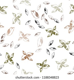 Dark Green, Yellow vector seamless natural backdrop with leaves. leaves on elegant natural pattern with gradient. Trendy design for wallpaper, fabric makers.