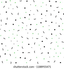 Dark Green, Yellow vector seamless layout with circles, lines. Colorful illustration with circles and lines in futuristic style. Pattern for design of window blinds, curtains.