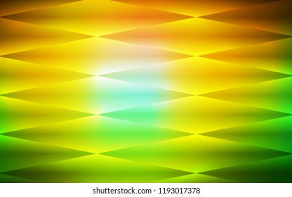 Dark Green, Yellow vector seamless pattern in square style. Glitter abstract illustration with rectangular shapes. Pattern for design of fabric, wallpapers.