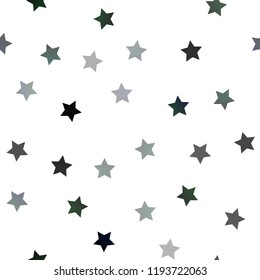 Dark Green, Yellow vector seamless layout with bright stars. Modern geometrical abstract illustration with stars. Smart design for your business advert.