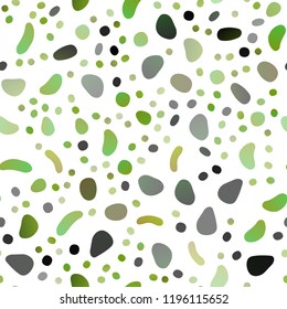 Dark Green, Yellow vector seamless template with spots. Abstract illustration with colored bubbles in nature style. Trendy design for wallpaper, fabric makers.