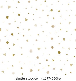 Dark Green, Yellow vector seamless template with crystals, circles, squares. Illustration with colorful circles, triangles, rectangles. Design for textile, fabric, wallpapers.