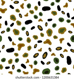 Dark Green, Yellow vector seamless template with circles. Glitter abstract illustration with blurred drops of rain. Template for business cards, websites.