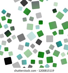 Dark Green, Yellow vector seamless texture in rectangular style. Rectangles on abstract background with colorful gradient. Smart design for your business advert.