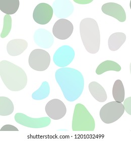 Dark Green, Yellow vector seamless cover with circles. Colorful illustration with blurred circles in nature style. Design for textile, fabric, wallpapers.