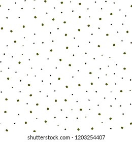 Dark Green, Yellow vector seamless cover with spots. Abstract illustration with colored bubbles in nature style. Pattern for design of fabric, wallpapers.