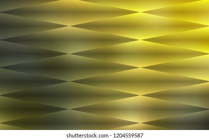 Dark Green, Yellow vector seamless cover in polygonal style. Glitter abstract illustration with rectangular shapes. Pattern for design of window blinds, curtains.