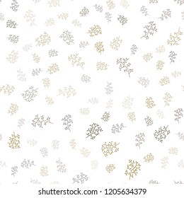 Dark Green, Yellow vector seamless natural pattern with leaves, branches. Colorful illustration in doodle style with leaves, branches. Pattern for trendy fabric, wallpapers.