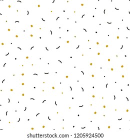 Dark Green, Yellow vector seamless template with circles, triangles. Colorful illustration with circles and lines in futuristic style. Design for textile, fabric, wallpapers.