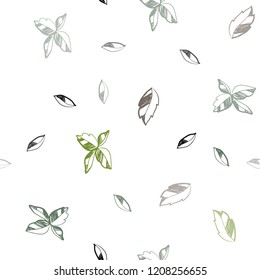 Dark Green, Yellow vector seamless abstract design with leaves. Modern geometrical abstract illustration with leaves. Pattern for design of window blinds, curtains.