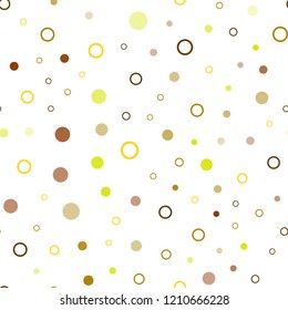 Dark Green, Yellow vector seamless pattern with spheres. Blurred decorative design in abstract style with bubbles. Trendy design for wallpaper, fabric makers.