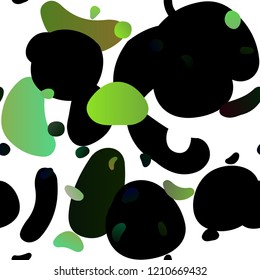 Dark Green, Yellow vector seamless background with bubbles. Modern abstract illustration with colorful water drops. Pattern for design of window blinds, curtains.