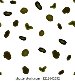 Dark Green, Yellow vector seamless background with bubbles. Glitter abstract illustration with blurred drops of rain. Template for business cards, websites.