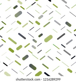 Dark Green, Yellow vector seamless layout with flat lines. Decorative shining illustration with lines on abstract template. The template can be used as a background.