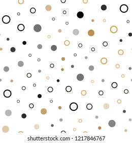 Dark Green, Yellow vector seamless background with bubbles. Beautiful colored illustration with blurred circles in nature style. Design for textile, fabric, wallpapers.