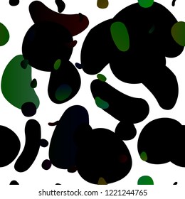 Dark Green, Yellow vector seamless backdrop with dots, spots. Illustration with set of shining colorful abstract circles. Template for business cards, websites.