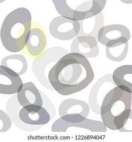 Dark Green, Yellow vector seamless cover with circles. Glitter abstract illustration with blurred drops of rain. Trendy design for wallpaper, fabric makers.