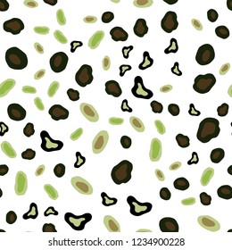 Dark Green, Yellow vector seamless template with circles. Abstract illustration with colored bubbles in nature style. Pattern for design of window blinds, curtains.