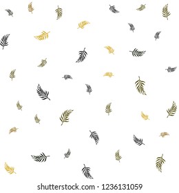 Dark Green, Yellow vector seamless doodle texture with leaves. Shining colored illustration with leaves in doodle style. Trendy design for wallpaper, fabric makers.