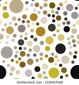 Dark Green, Yellow vector seamless template with circles. Illustration with set of shining colorful abstract circles. Pattern can be used for beautiful websites.