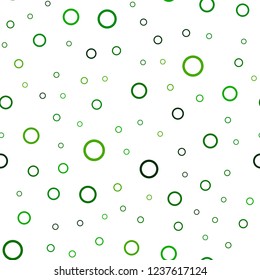 Dark Green, Yellow vector seamless layout with circle shapes. Beautiful colored illustration with blurred circles in nature style. New design for ad, poster, banner of your website.