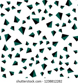 Dark Green, Yellow vector seamless, isometric background with triangles. Beautiful illustration with triangles in nature style. Texture for window blinds, curtains.