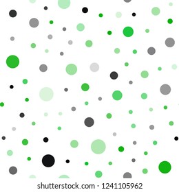 Dark Green, Yellow vector seamless template with circles. Glitter abstract illustration with blurred drops of rain. Trendy design for wallpaper, fabric makers.