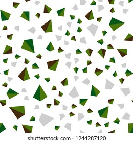 Dark Green, Yellow vector seamless, isometric layout with lines, triangles. Beautiful illustration with triangles in nature style. Design for wallpaper, fabric makers.