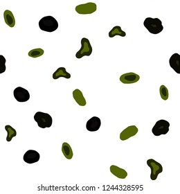 Dark Green, Yellow vector seamless texture with disks. Blurred bubbles on abstract background with colorful gradient. Pattern for trendy fabric, wallpapers.