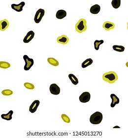 Dark Green, Yellow vector seamless layout with circle shapes. Blurred bubbles on abstract background with colorful gradient. Trendy design for wallpaper, fabric makers.