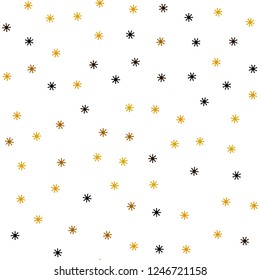 Dark Green, Yellow vector seamless layout with bright snowflakes. Modern geometrical abstract illustration with snowflakes. Texture for window blinds, curtains.