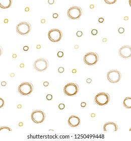 Dark Green, Yellow vector seamless background with bubbles. Glitter abstract illustration with blurred drops of rain. Beautiful design for your business advert.