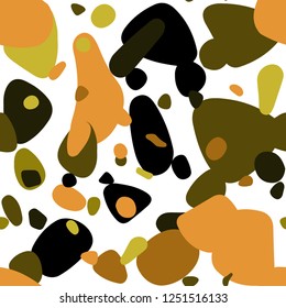 Dark Green, Yellow vector seamless texture with disks. Blurred decorative design in abstract style with bubbles. Pattern for trendy fabric, wallpapers.