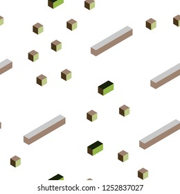Dark Green, Yellow vector seamless, isometric texture in rectangular style. Beautiful illustration with rectangles and squares. Design for wallpaper, fabric makers.