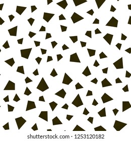 Dark Green, Yellow vector seamless, isometric cover with polygonal style. Modern abstract illustration with colorful triangles. Design for textile, fabric, wallpapers.