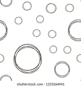 Dark Green, Yellow vector seamless background with bubbles. Beautiful colored illustration with blurred circles in nature style. Texture for window blinds, curtains.