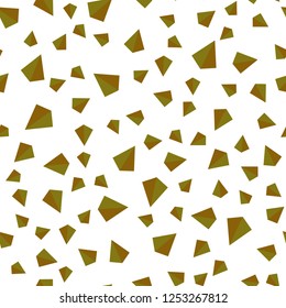 Dark Green, Yellow vector seamless, isometric template with crystals, triangles. Glitter abstract illustration with triangular shapes. Texture for window blinds, curtains.
