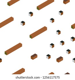 Dark Green, Yellow vector seamless, isometric pattern in square style. Glitter abstract illustration with rectangular shapes. Texture for window blinds, curtains.